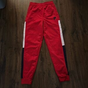 Fila boys joggers size L, red